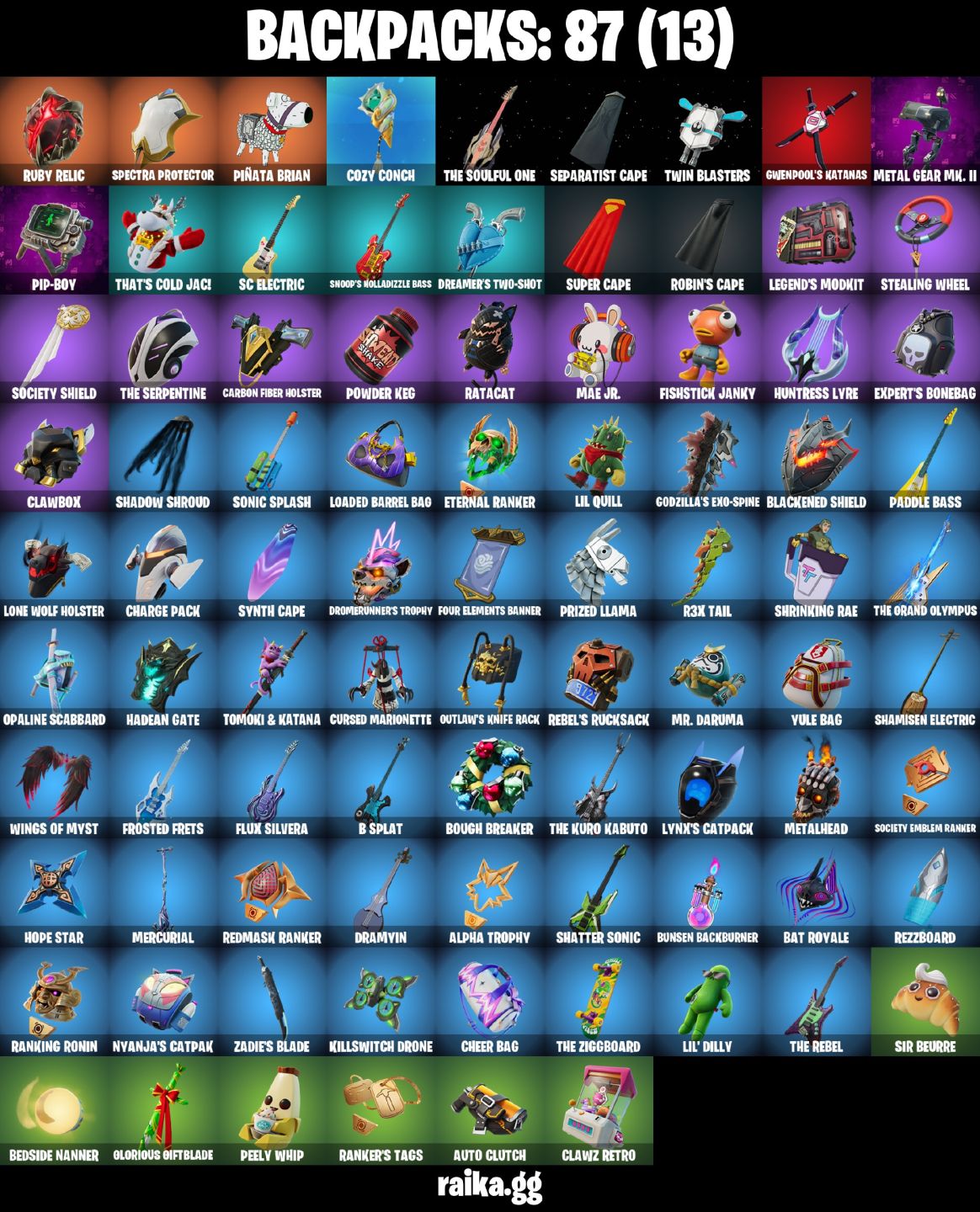 CONTA FORTNITE COM 25 SKINS SOLID SNAKE/SUPERMAN/NISHA/ZIGGY/ROBIN/OSCAR/HOPE