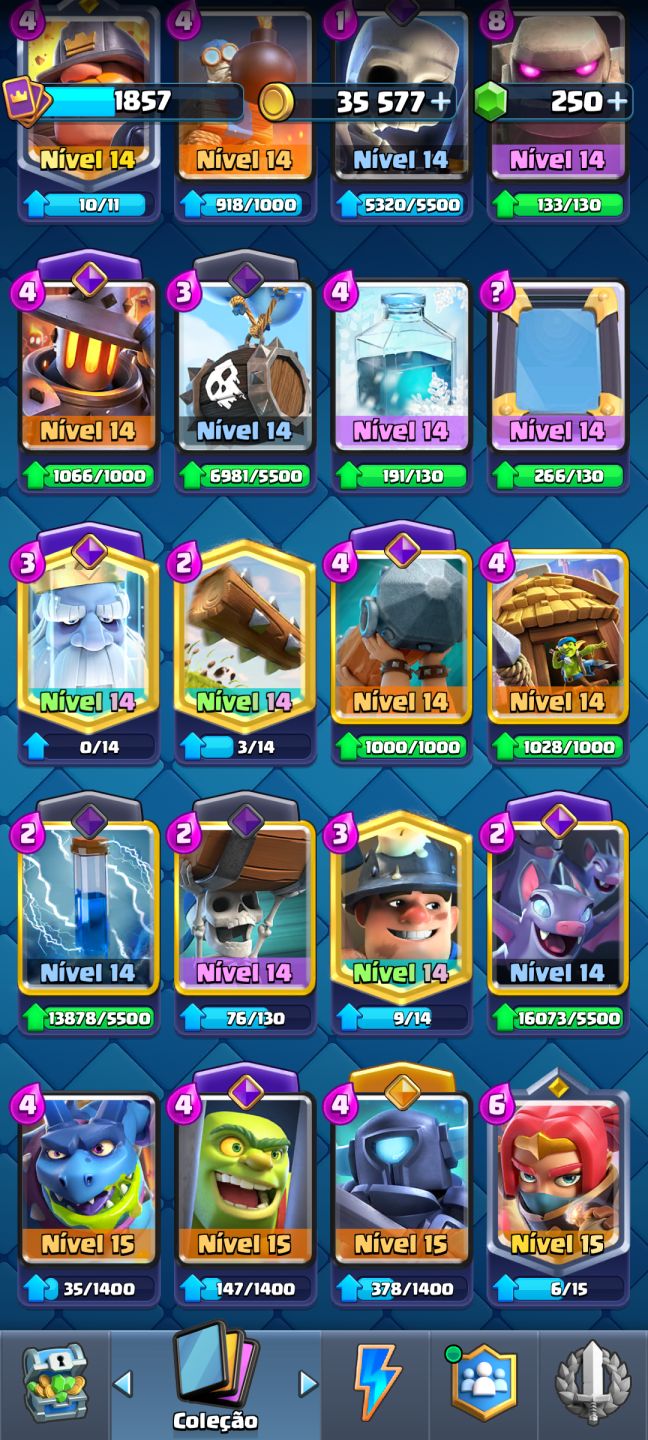 Conta de Clash de 8 anos com muitas evoluções e heróis!!