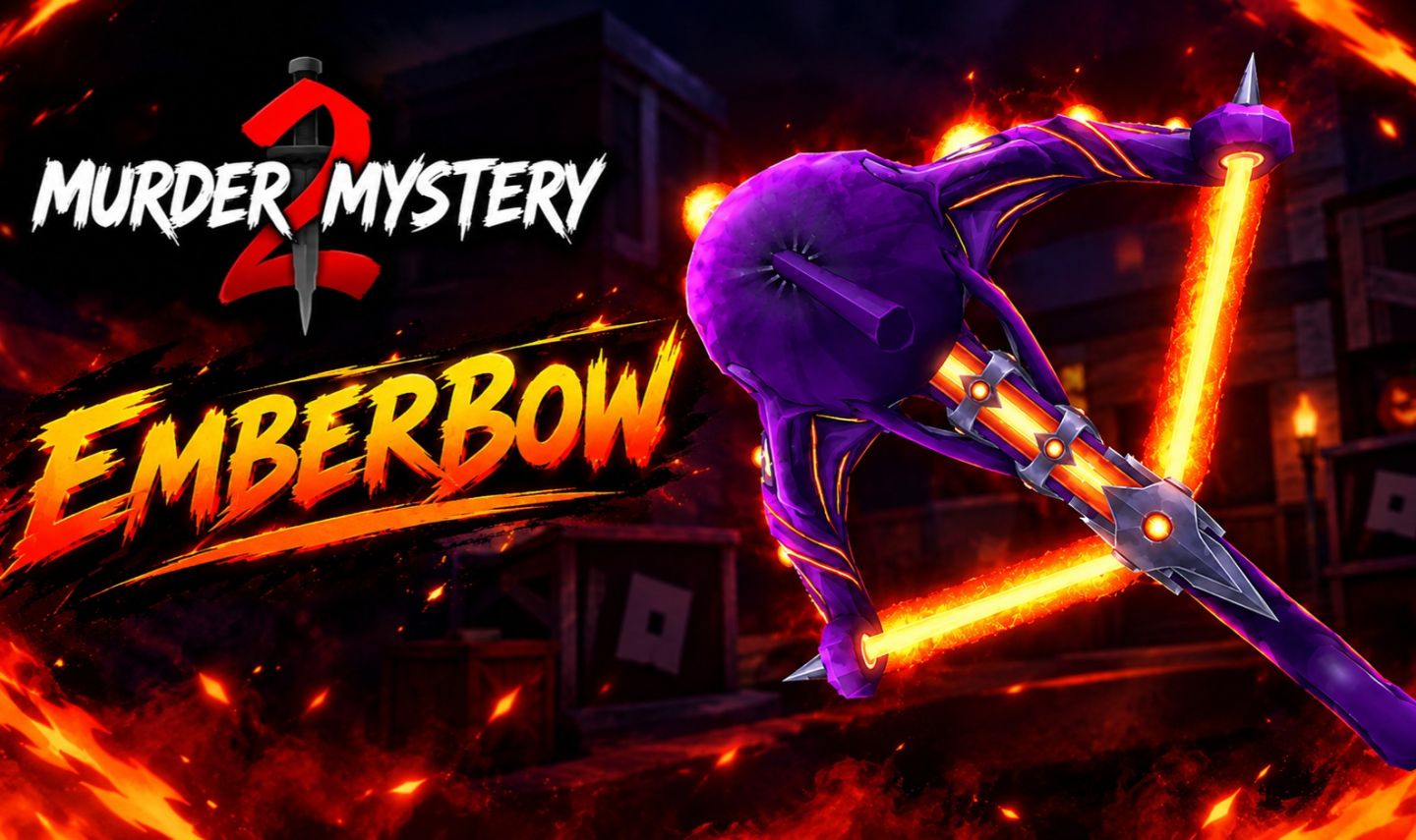 Roblox Murder Mystery 2 - Emberbow - Arco de Fogo + Brinde
