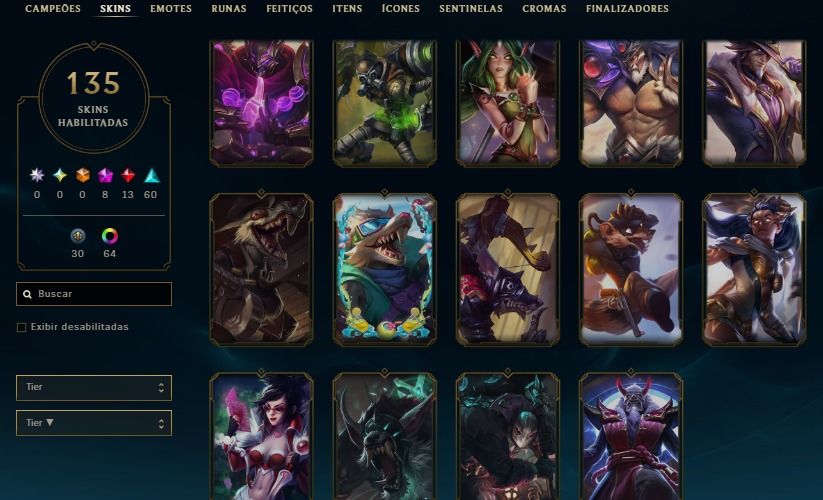 Conta Level 405 Corki Barão Vermelho 13 Lendárias 60epica 30 Legadas esmeralda 4