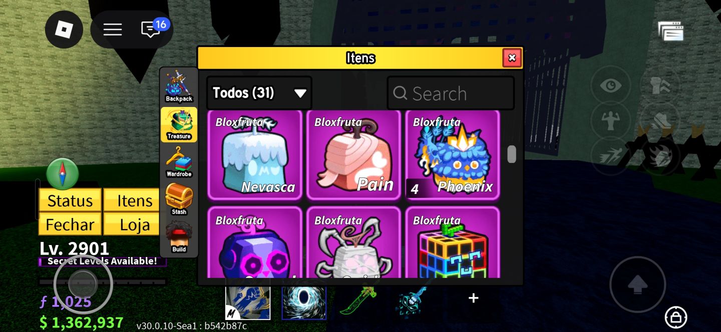 Conta de blox fruits a venda ou em brawl stars 100k+