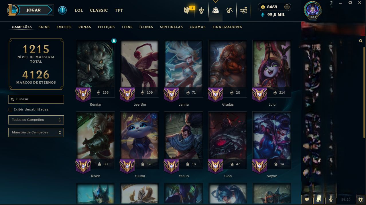 CONTA + 850 SKINS +500 CROMAS + 800 ICONES 500 EMOTES + TROCA DE NICK DISPONIVEL