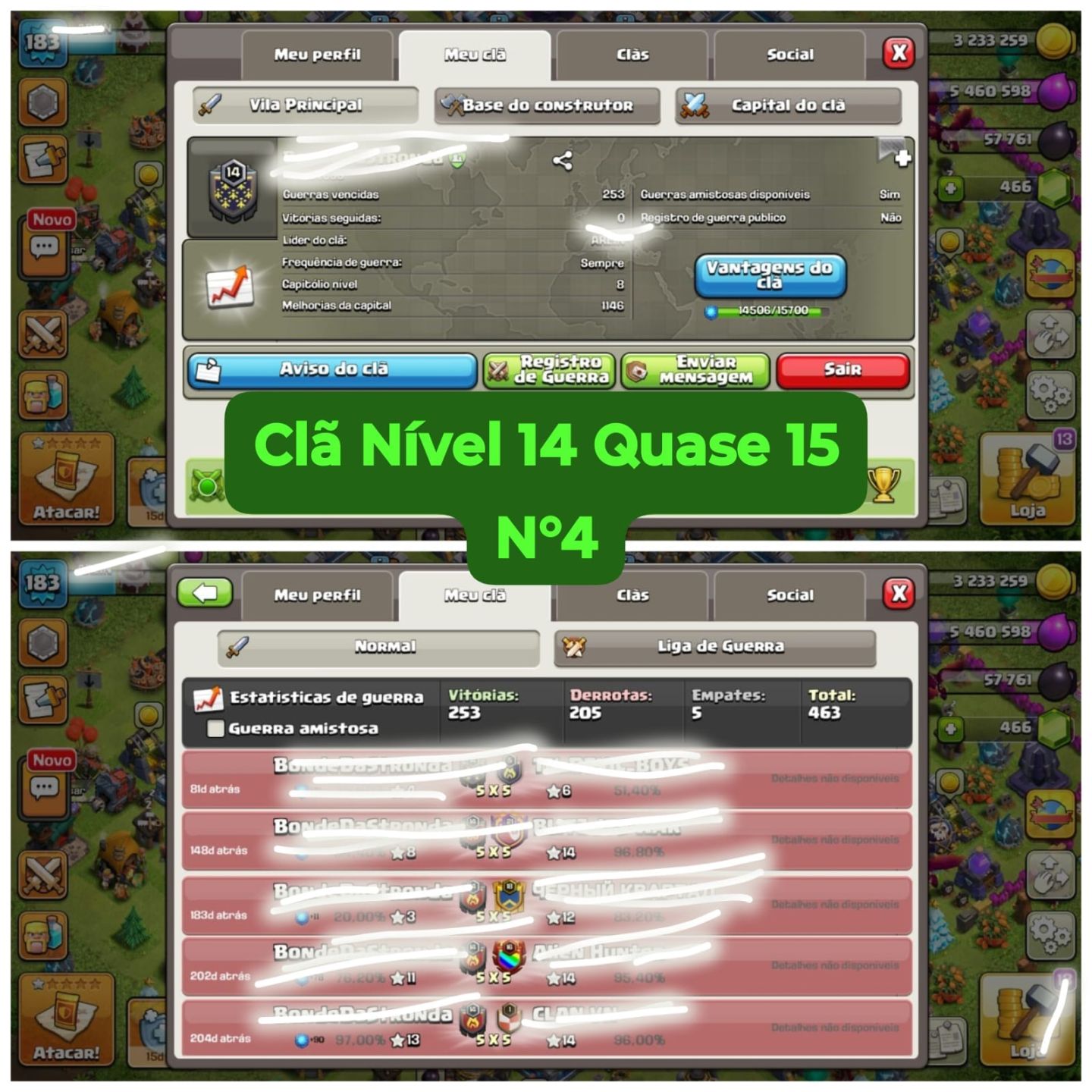 [ CONTAS E CLÃNS CLASH OF CLANS/FULL/ SEMI FULL/ RUSHADINHAS/ PROMOÇÃO 40 % OFF