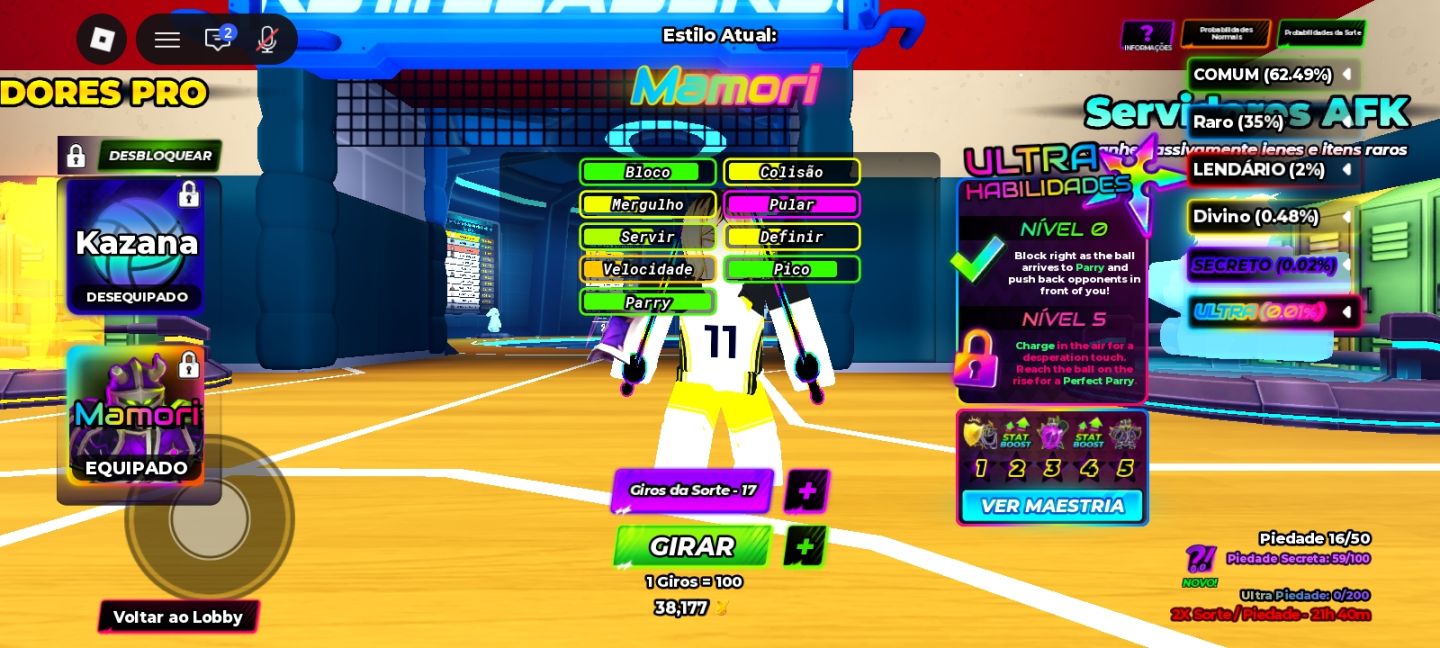 [Promoção] Conta de volleyball legends + extra de blue lock rivals + blox fruit