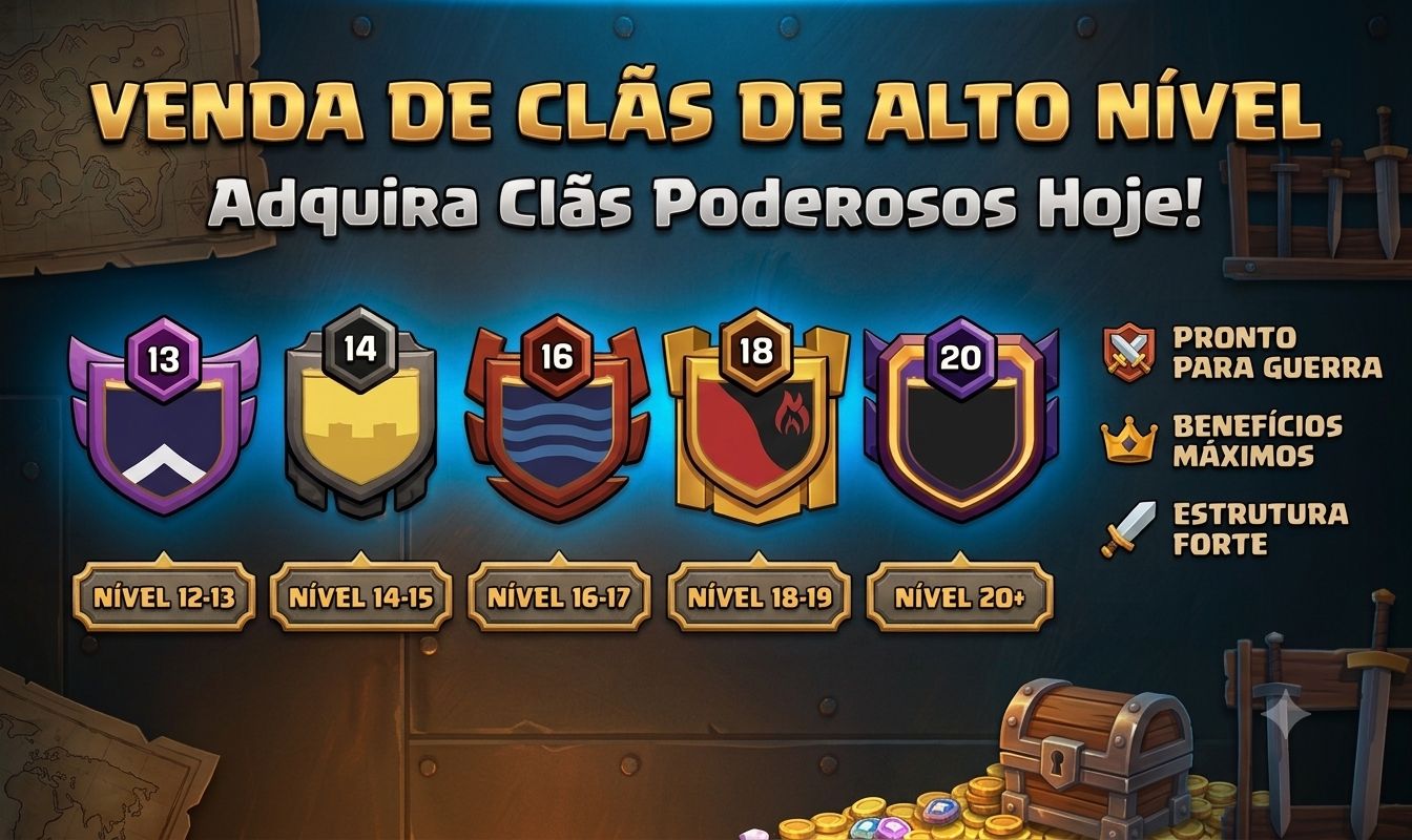 Clãs de clash of clans! Nivel 22, 15, 14, 13 e 10