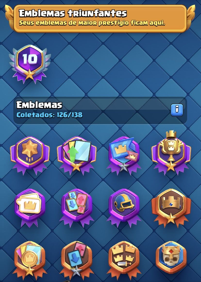 Conta Clash Royale 10 anos