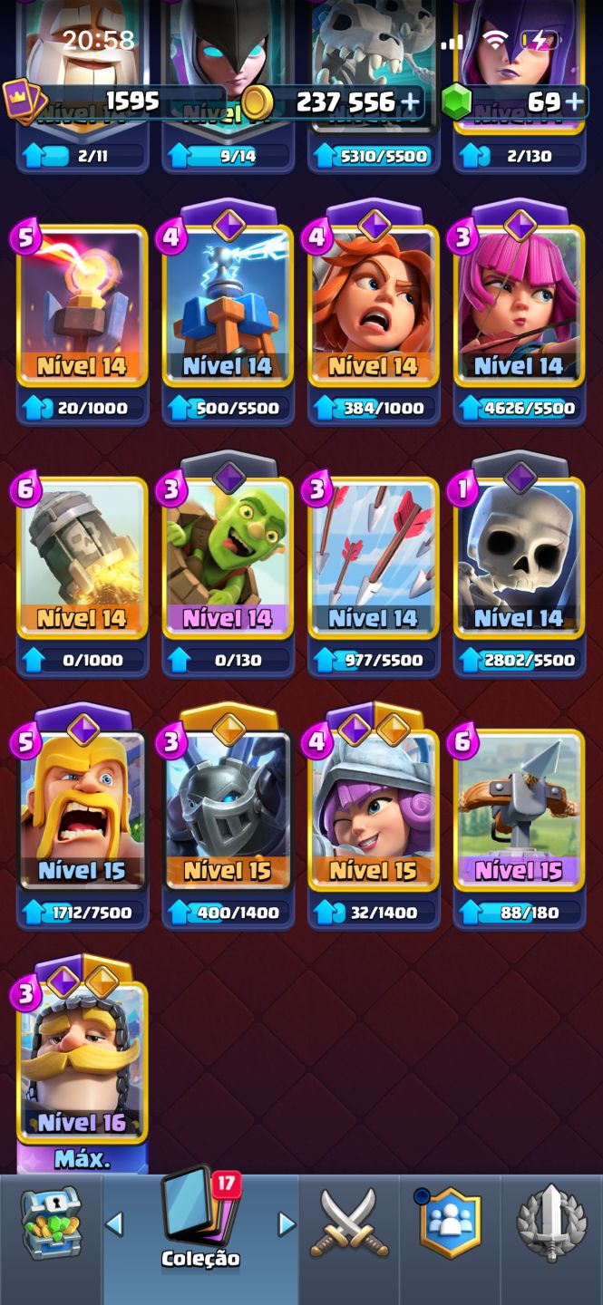 CONTA CLASH ROYALE FULL LVL 14/15 + 10K+ TROFÉUS - PRONTA PARA O COMPETITIVO