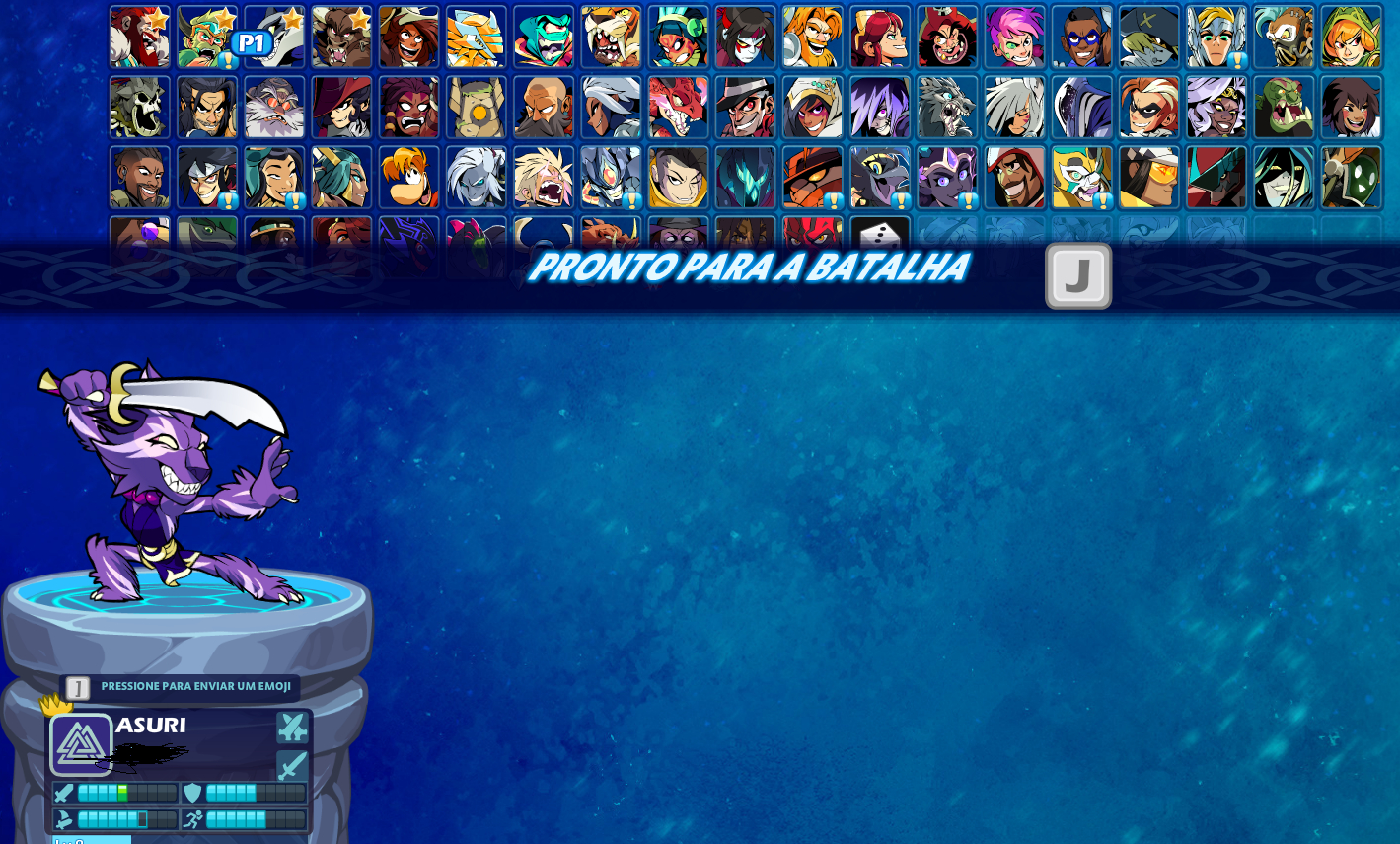CONTA BRAWLHALLA COM SKINS E CROSSOVER