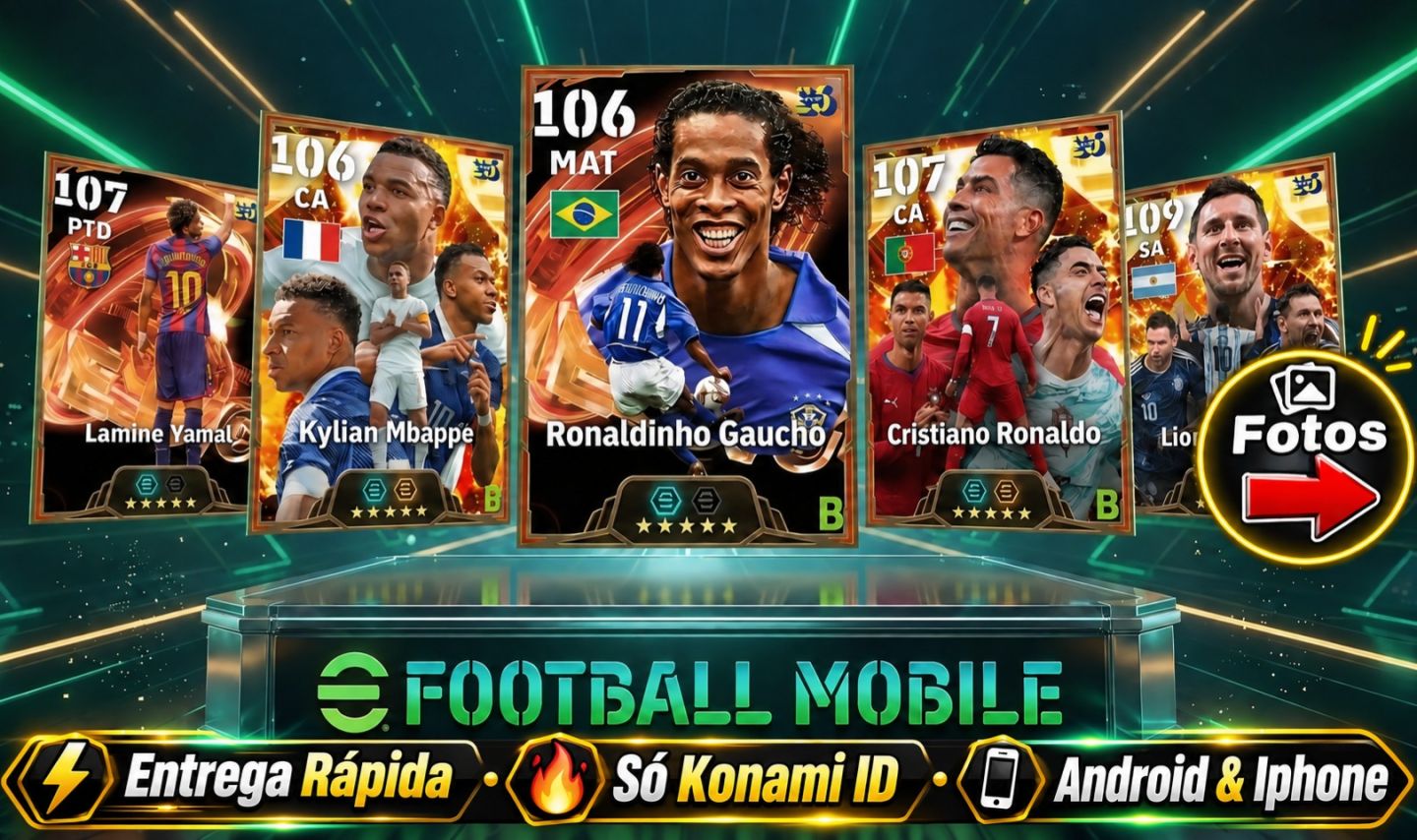 Contas efootball ( Epicos Pagos e Upadas )