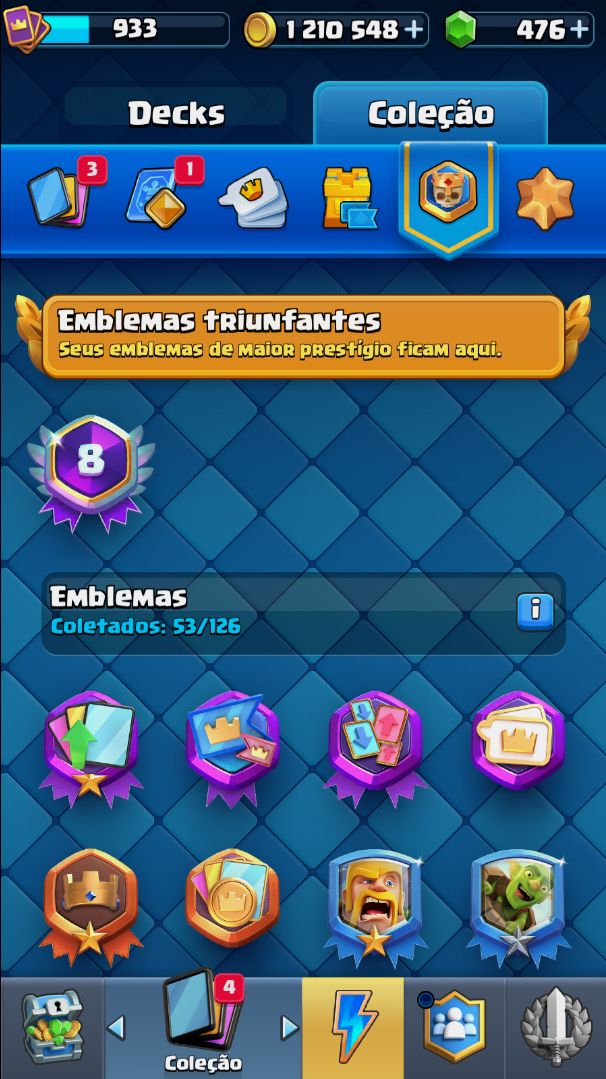 CONTA CLASH ROYALE 5100+ TROFÉUS | 1.2M OURO | FULL ACESSO