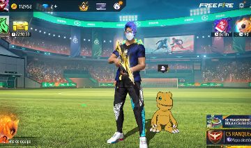 CONTA FREE FIRE COM ECLIPSE SOLAR E CALÇA ANGELICAL AZUL