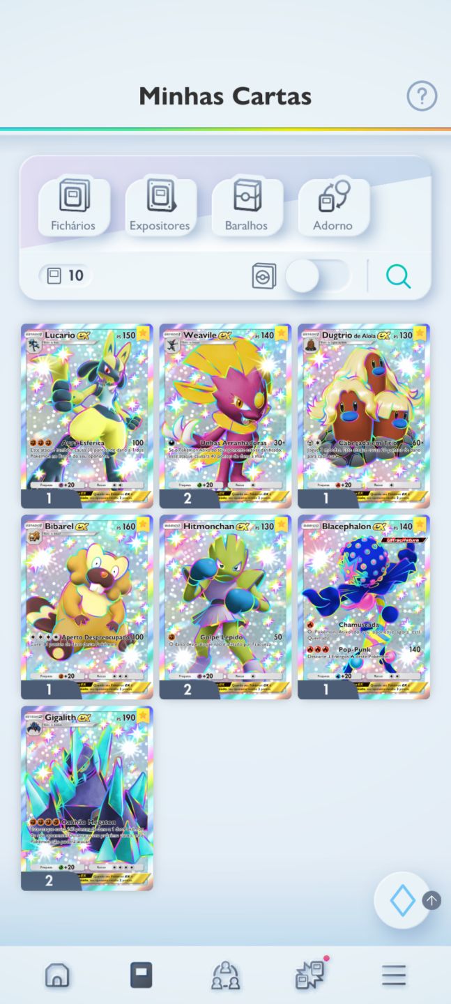 PROMOÇÃO Conta Pokémon TCG com 7 cartas douradas e mto mais, confira fotos!