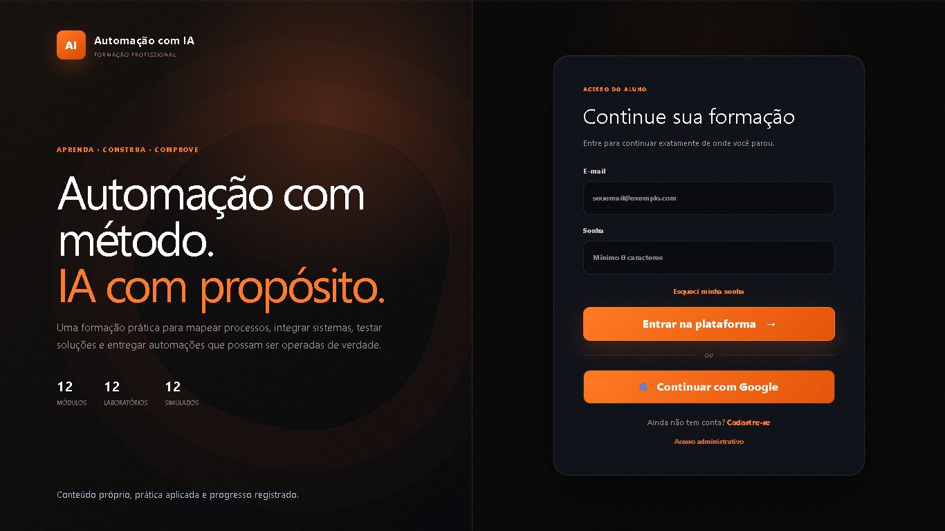 Automação com IA | Curso + Plataforma