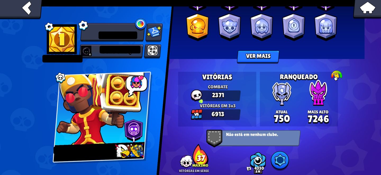 CONTA BRAWL STARS EXCLUSIVA COM SKINS MUITO DESEJADAS...