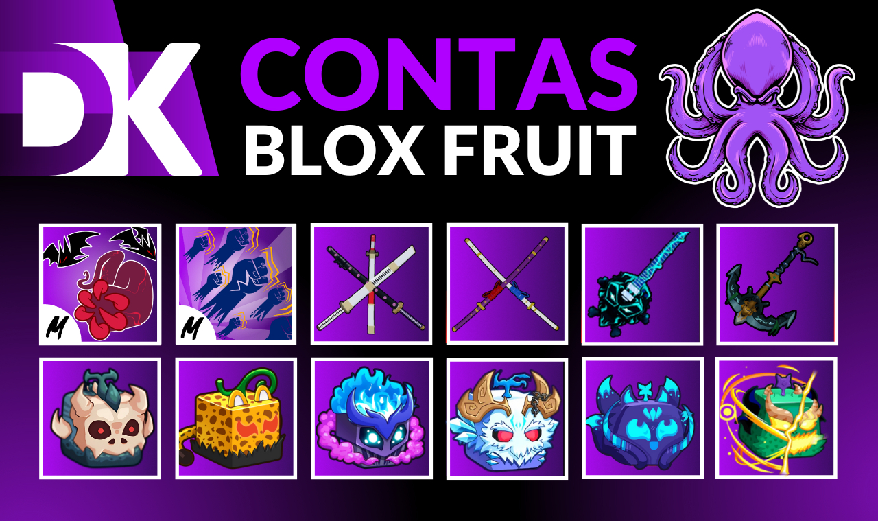 [100% SEGURA SEM REDIFINIÇAO]CONTAS ROBLOX BLOX FRUITSRAÇA V4,GODHUMAN,LEVEL MAX