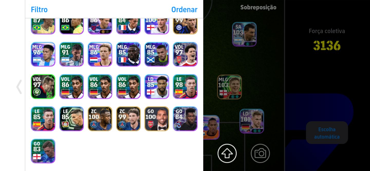 CONTA PREMIUM eFootball OPORTUNIDADE Força total: 3136+