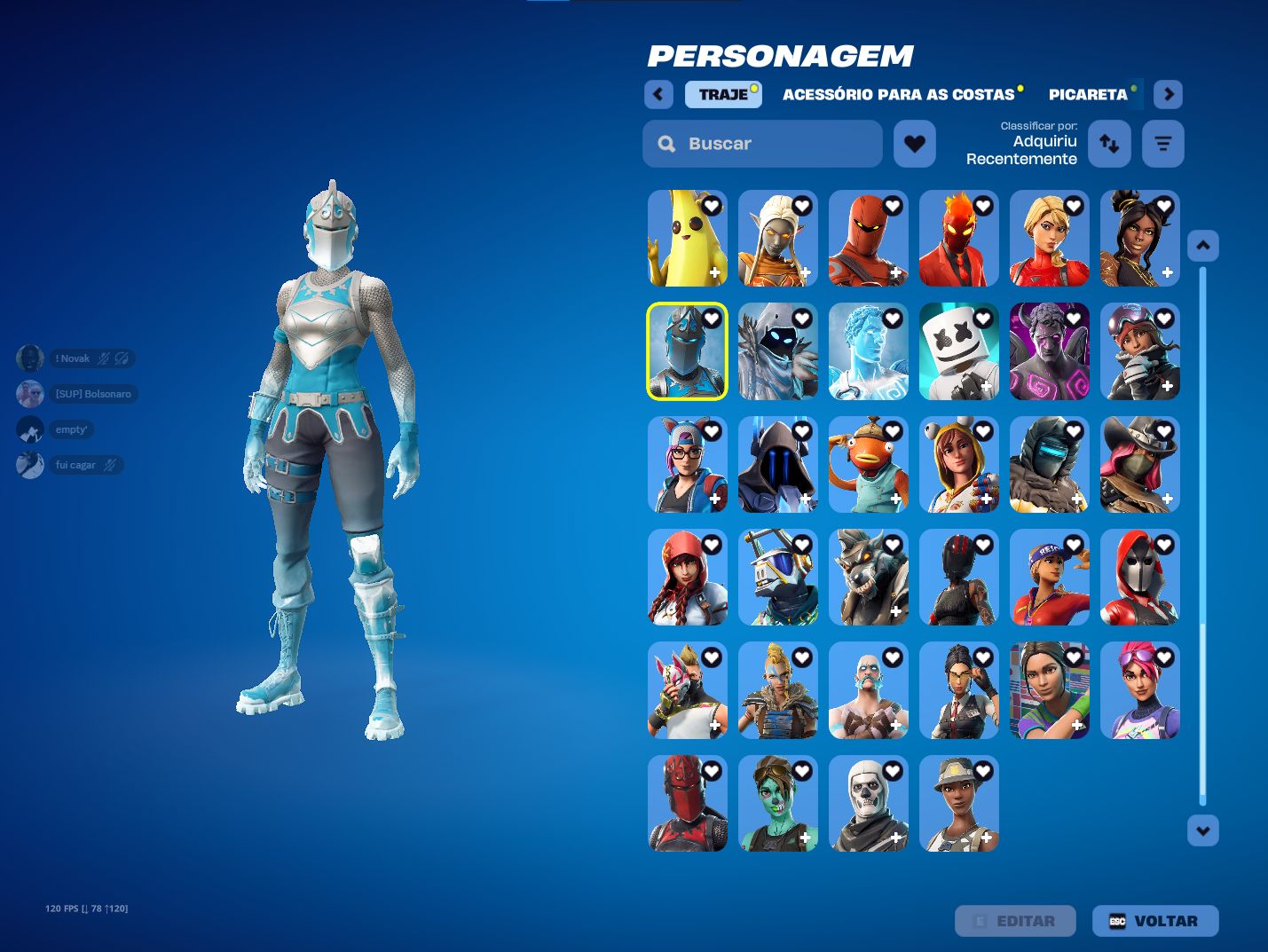 CONTA DE FORTNITE COM MACHADO DO KRATOS ! MAIS INFO DESCRIÇÃO