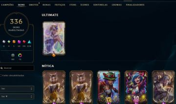 Conta LOL 335 Skins | Todos os Campeões