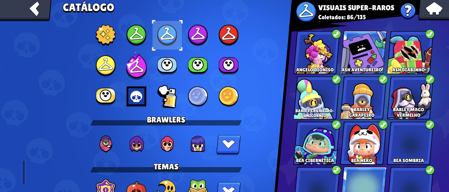 Brawl stars conta antiga todos os brawlers quase full