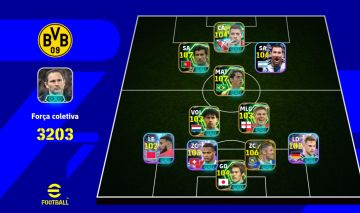 Conta braba de Efootball com Kaká 107/Figo 107/Cahill 106