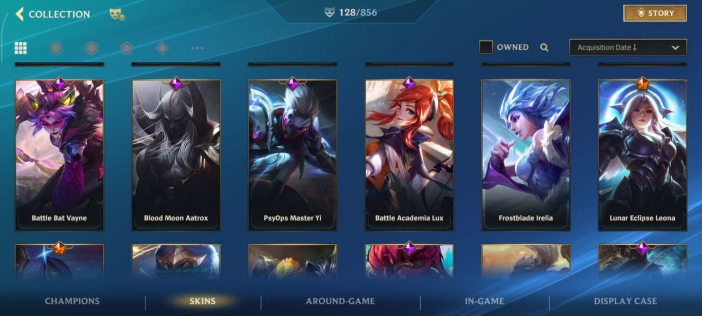 Conta Wild Rift 128 skin