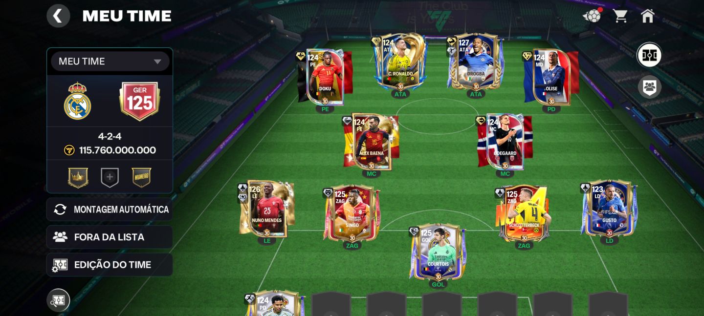 Conta FC Mobile GER 125 | Elenco Valioso (115B+)