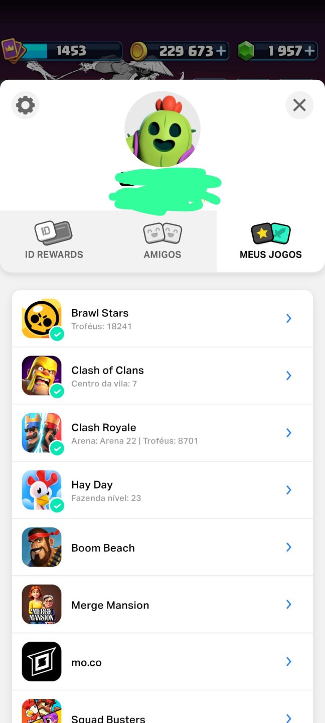 CONTA DE CLASH ROYALE PARADA