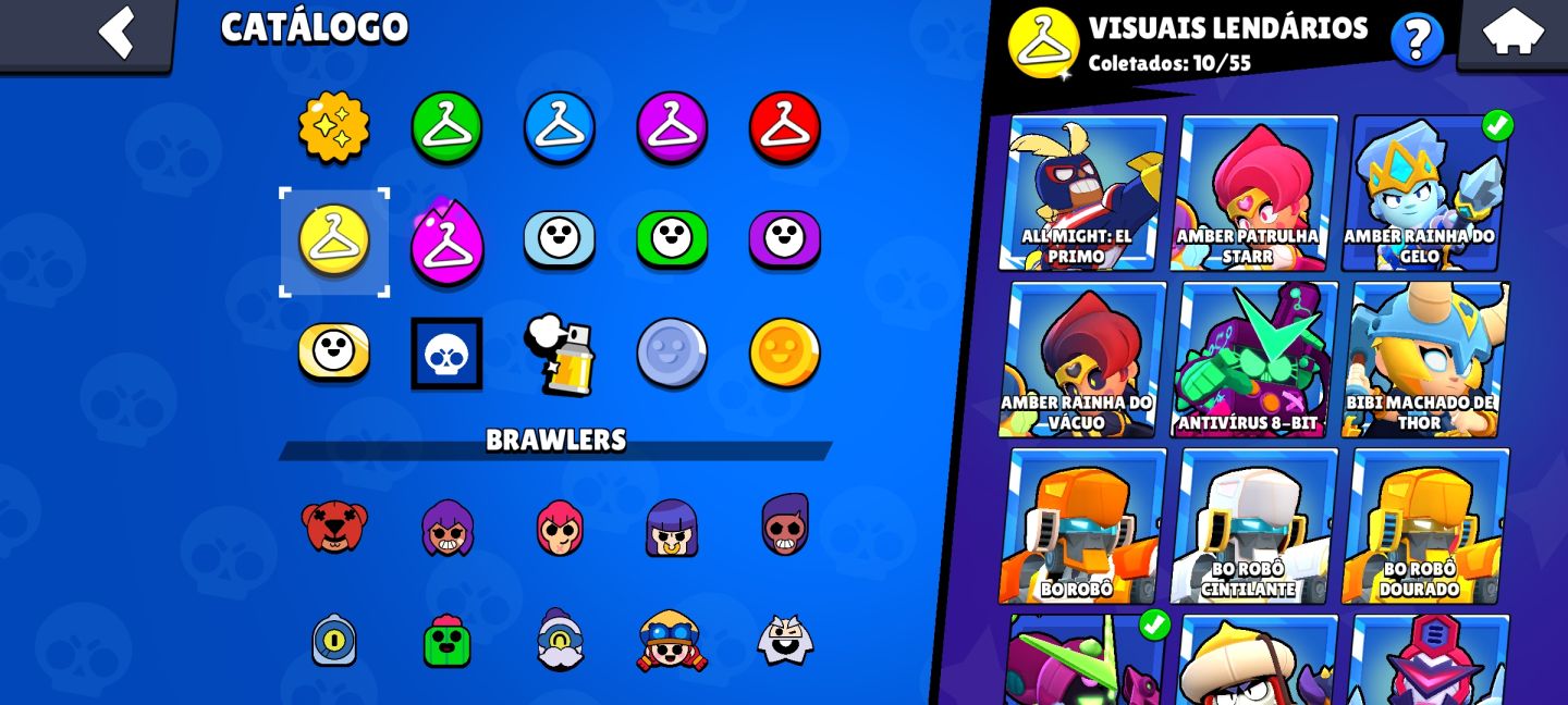 CONTA PESSOAL DO BRAWL STARS, FULL BRAWLER, 2019 E MUITAS SKINS!!