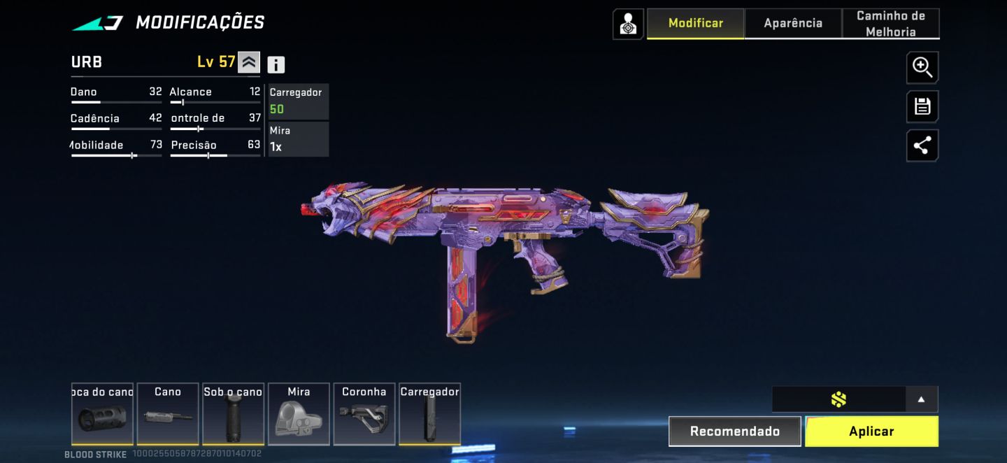 CONTA BLOOD STRIKE COM CANIVETE BUTERFLY