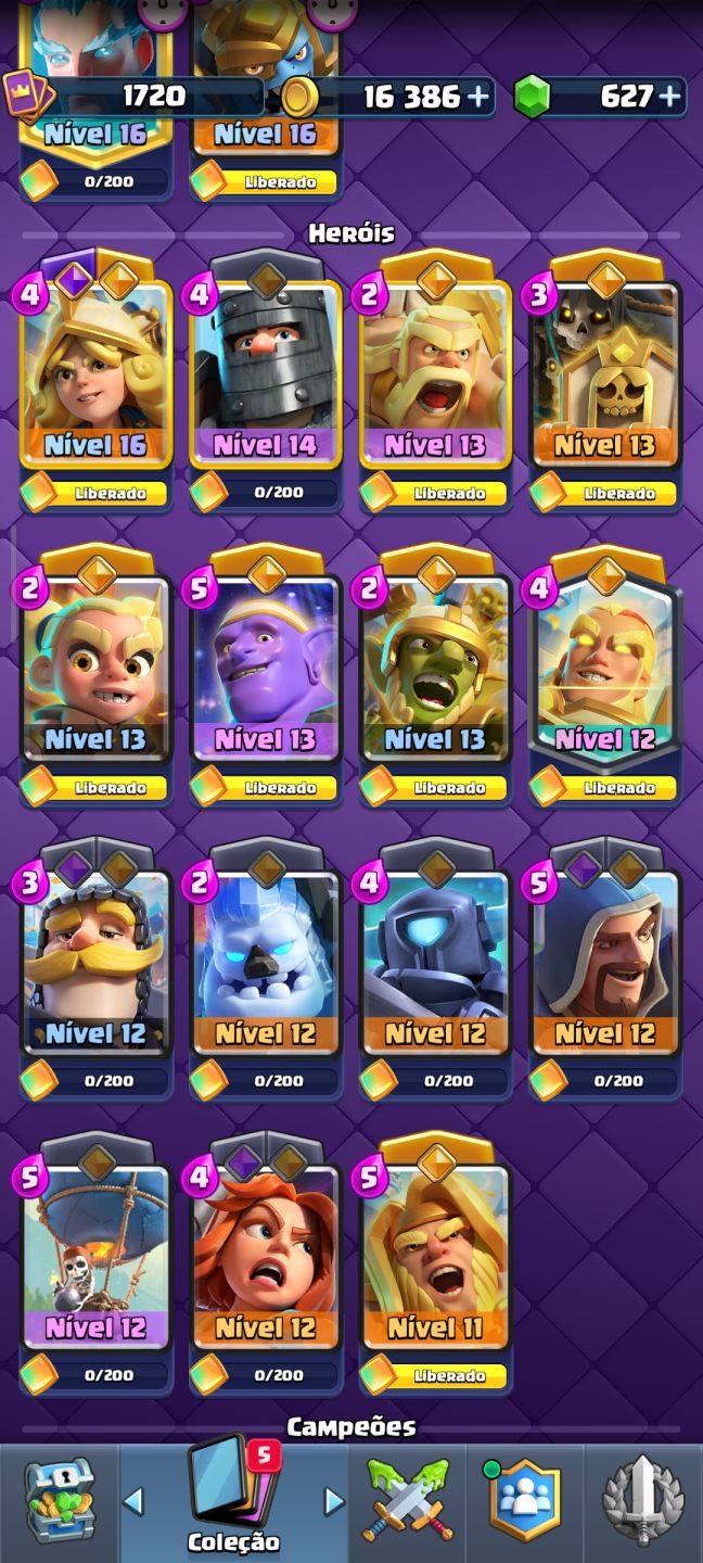 Conta Clash Royale 14500 troféus