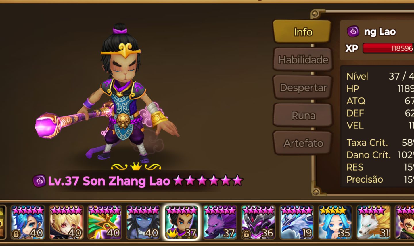 Conta iniciante Summoners war 2 NAT LD Son Zhang Lao + Ghurkha
