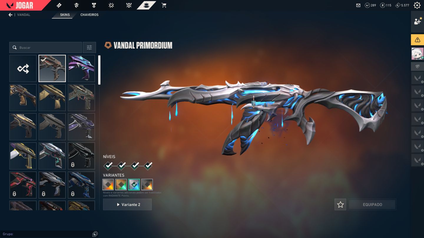Conta Valorant Lvl 180 Platina 1 | Mais de 80 Skins - Facas, Vandal, Phantom