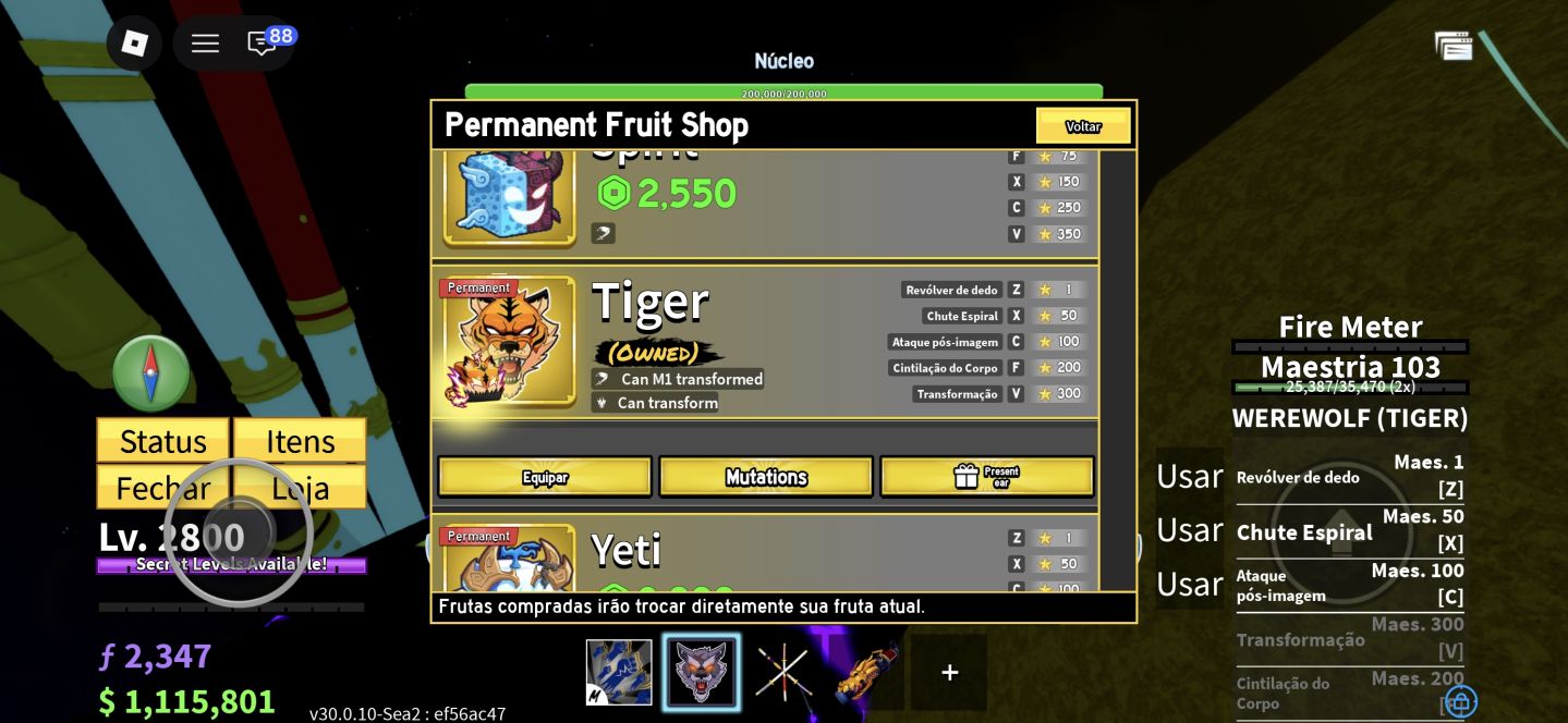 Conta Dragon permanente, kitsune empyre,Yeti Find ,pain perm