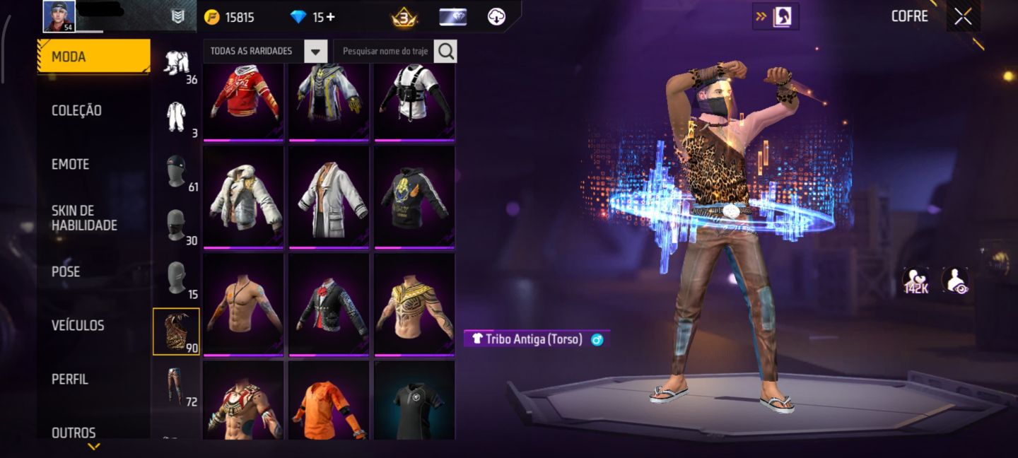 Conta de Free Fire 4 anos AP