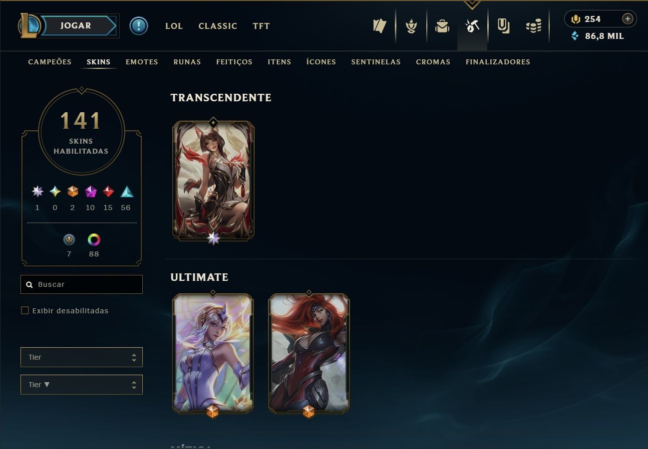 Conta Wild Rift Main sup/mid fadinha com bordas + conta lol Ahri lenda ascendida