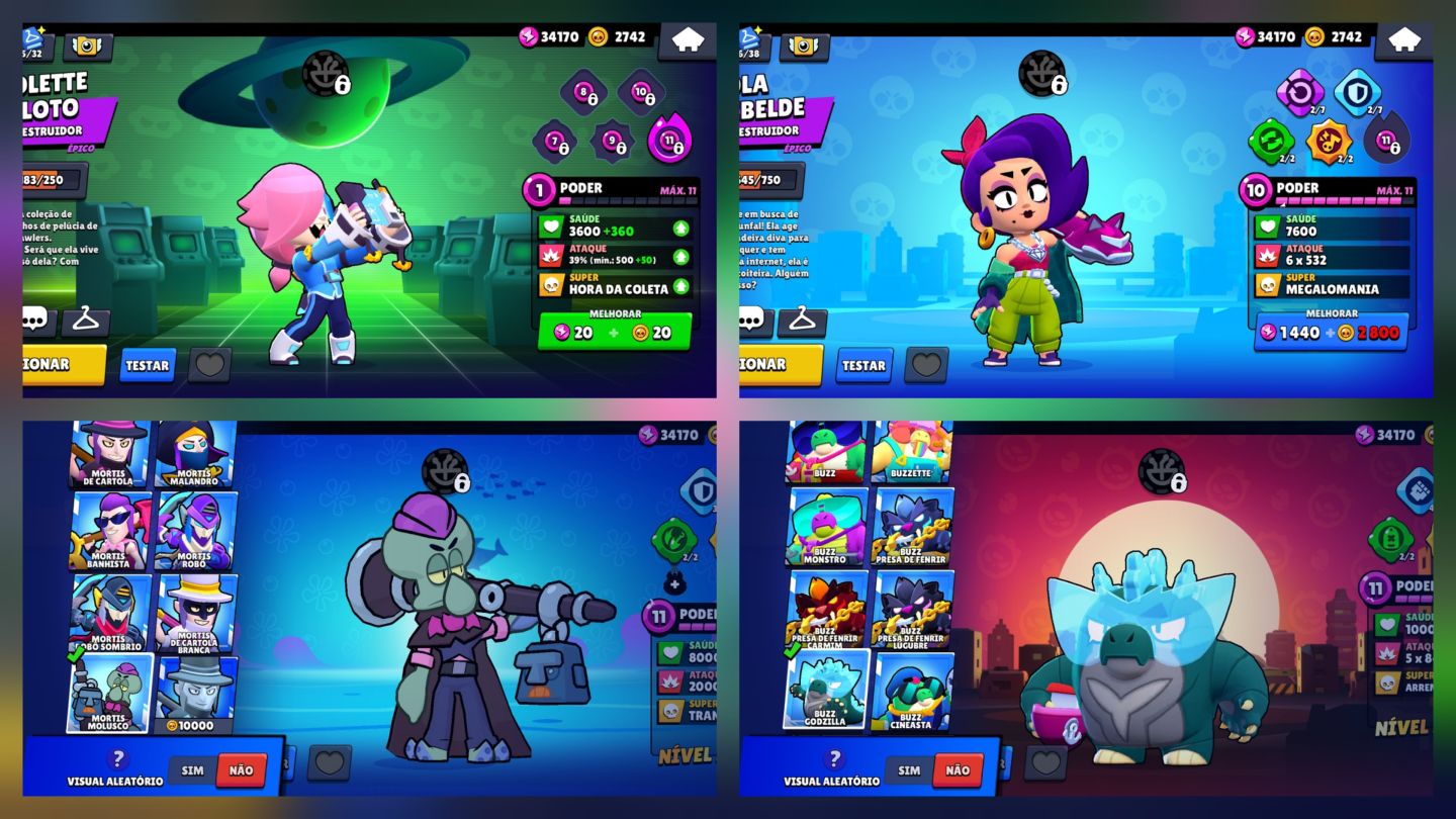 CONTA DE BS 35K, 2021 (8bit v8) + clash royale 4 anos arena 16!