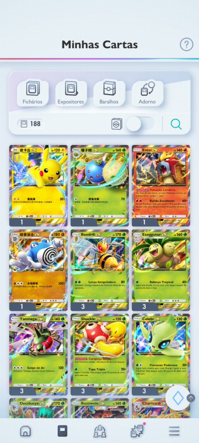 Continha com Shinys Full Art + várias Full Art ideal para trocas + 49 amp