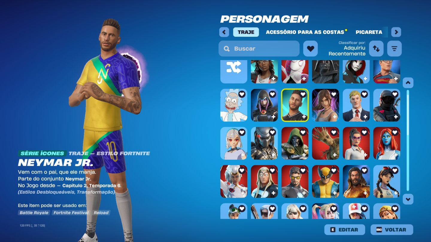 CONTA ANTIGA, 137 SKINS, PASSES ANTIGOS, ( 2 até o 6 da Temporada 1) E MUITO+++
