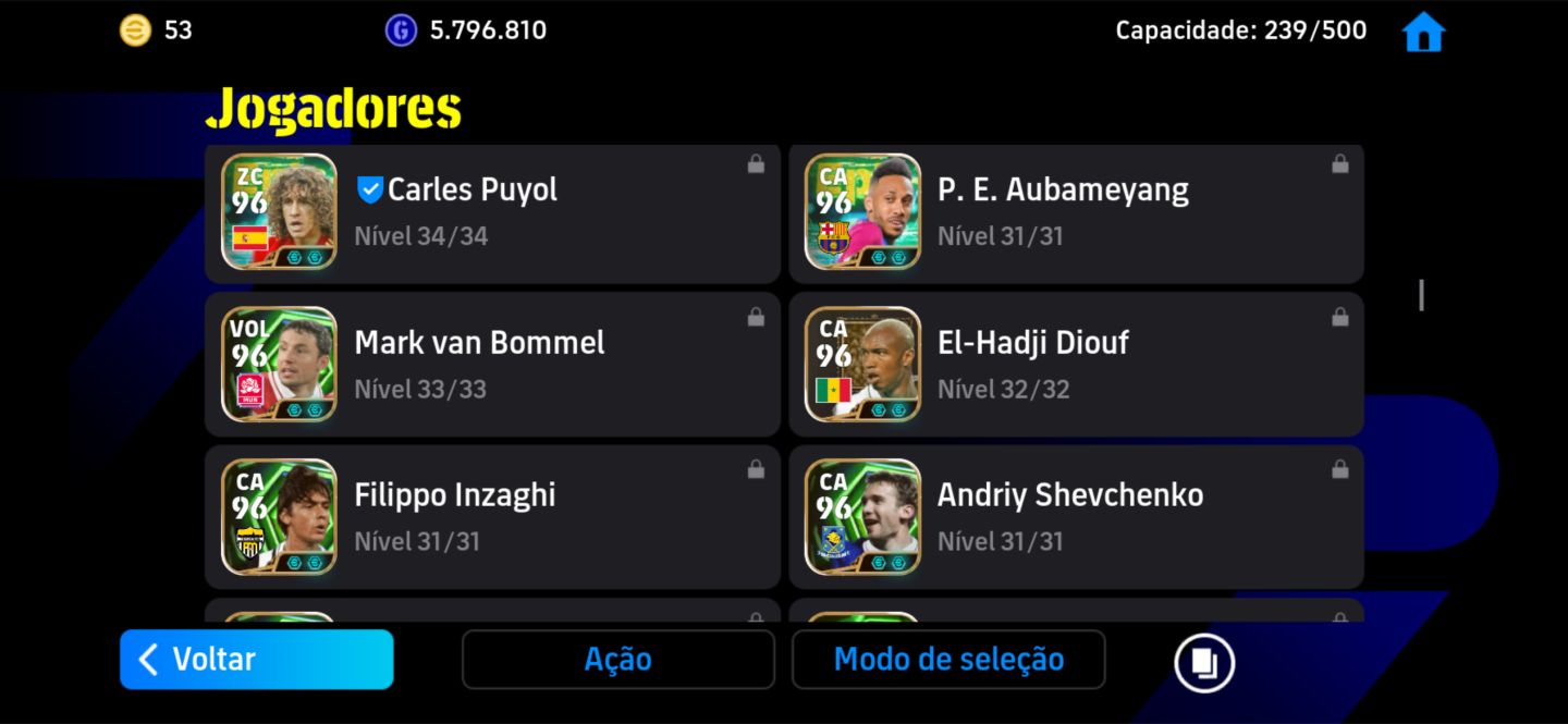 CONTA PRIME EFOOTBALL COM OS MELHORES JOGADORES