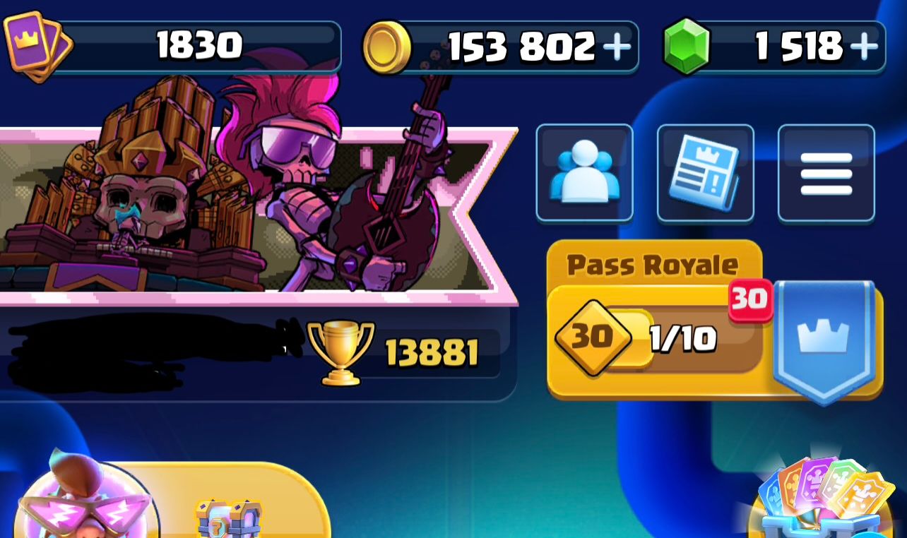 CONTA CLASH ROYALE 13.881 Troféus | 122/123 | 22/43 Evo | 7/18 Heróis