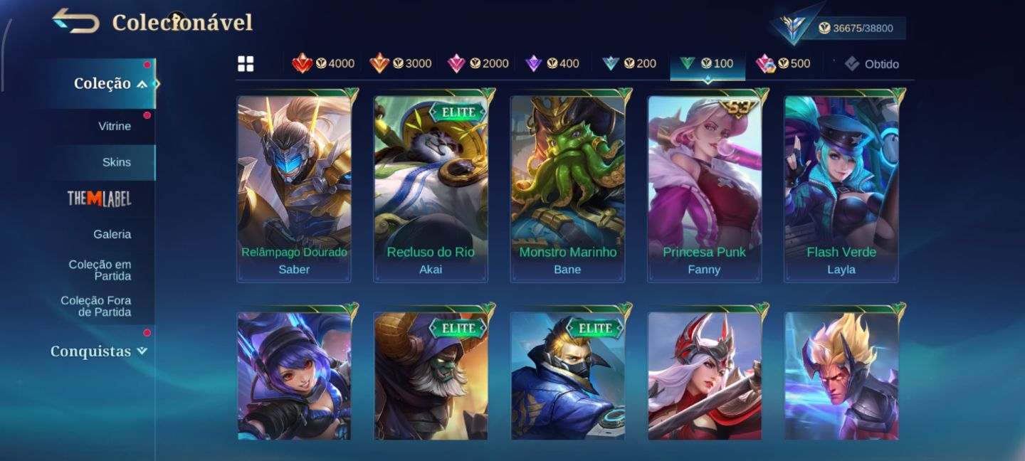 CONTA MOBILE LEGENDS 406 DIMAS SANRIO STREET FIGHTER E JUJUTSU [negócio preço]