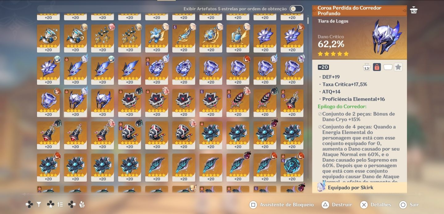 CONTA GENSHIN IMPACT TODOS PERSONAGENS LVL 90 (VÁRIOS C6)+30 ARMAS 5 MAPAS 100%