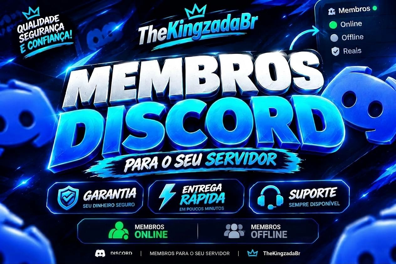 MEMBROS DISCORD ONLINE E OFFLINE | GARANTIA + ENTREGA RÁPIDA