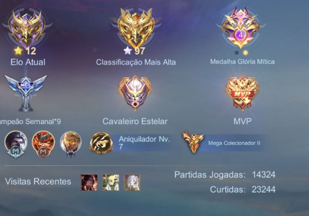 ML - MEGA 2 QUASE 1 - QUASE OUTRA LEGEND - MUITAS SKINS RARISSIMA