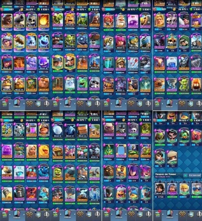 CONTA CLASH 9 ANOS/DECK 2.6 FULL/TODAS CARTAS/TORRE LVL15/5800 GEMAS
