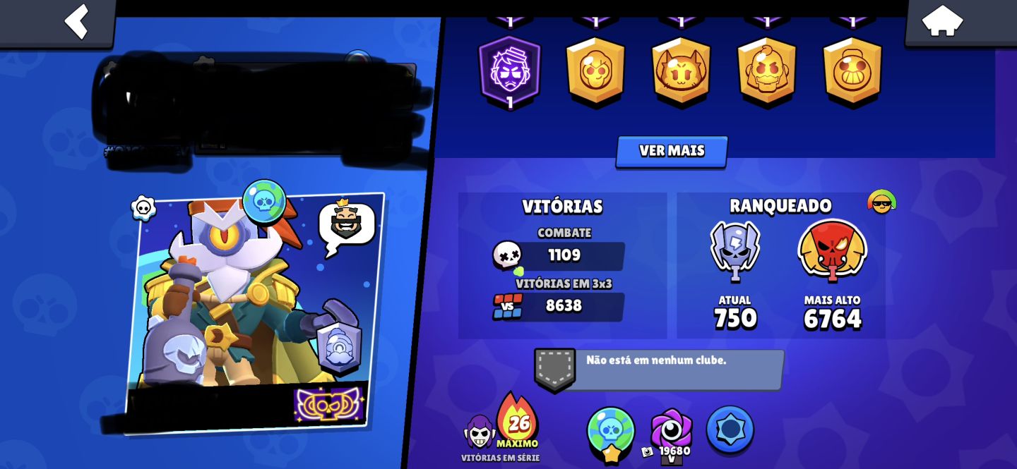 Conta de Brawl Stars é Clash Royale