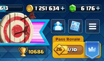 Conta de Clash Royale com mas de 10.500k de troféu