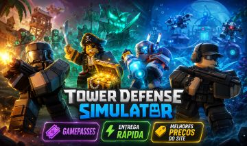 TOWER DEFENSE SIMULATOR GAMEPASSES PACOTES ARMAS MOEDAS ADMINISTRADOR TDS RAPIDA