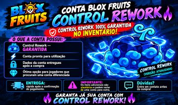 Conta com CONTROL REWORK no inventario, 100% GARANTIDO !