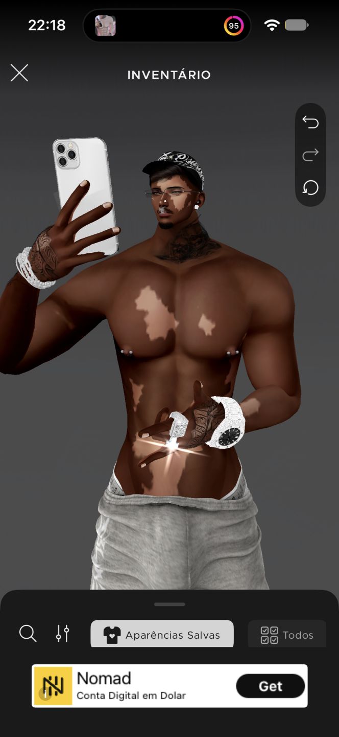 Conta masculina parei de jogar